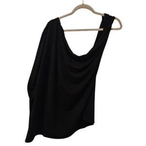 Black Penningtons Women's Asymmetrical Twisted Sleeve Top